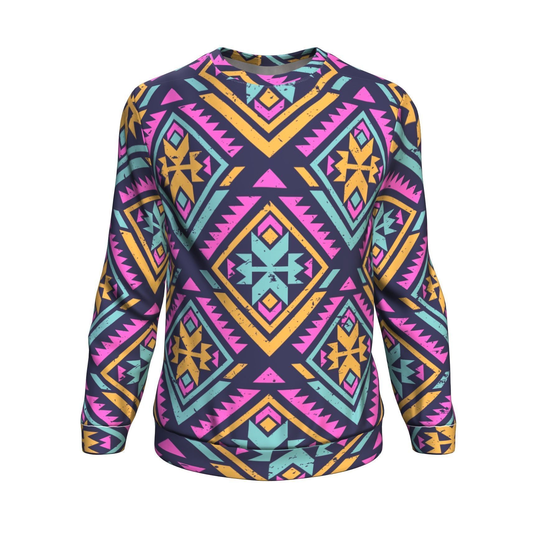 Navajo Indians Aztec Tribal Native American Print Men Crew Neck Sweatshirt-grizzshop