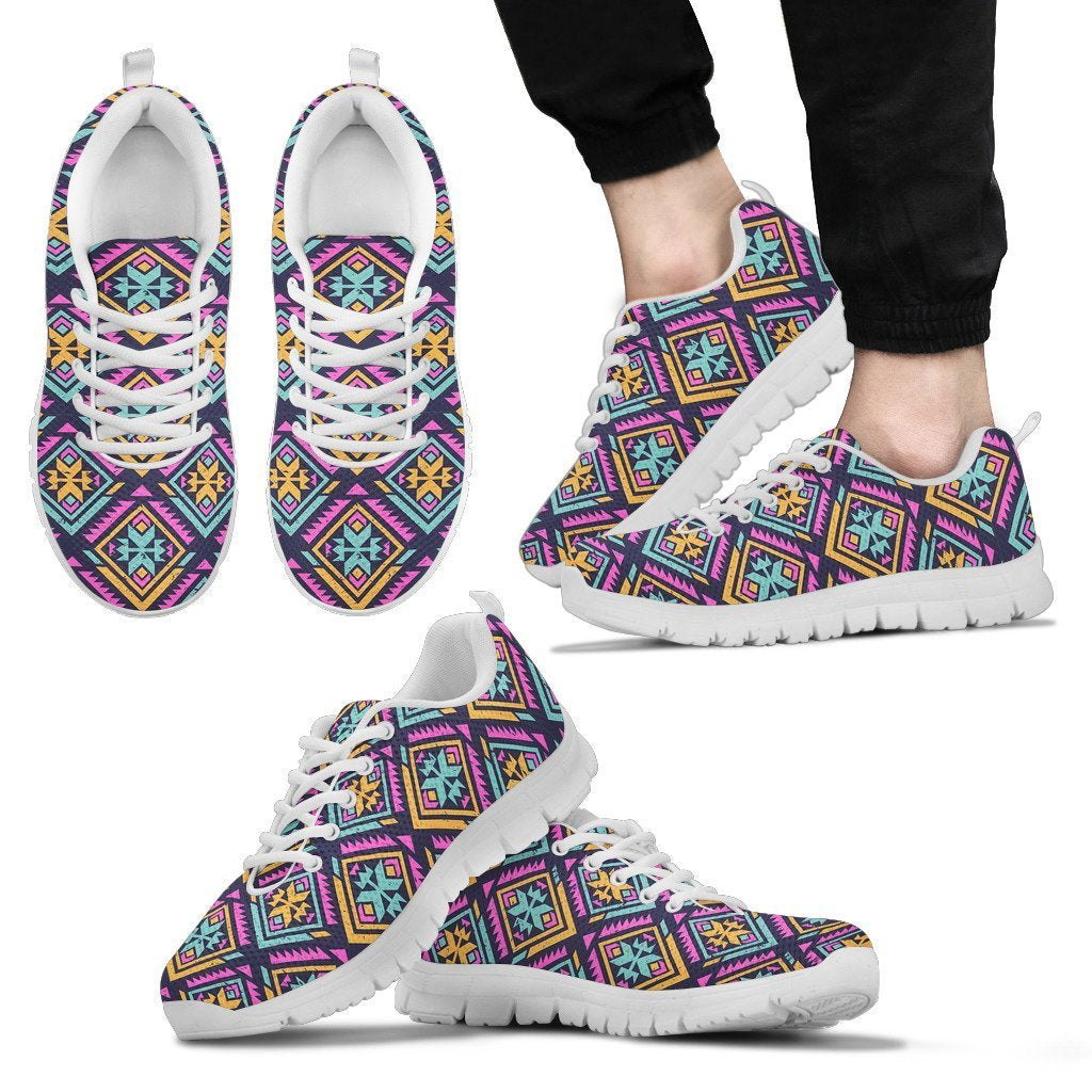Navajo Indians Aztec Tribal Native American Print Men Shoes Sneakers-grizzshop