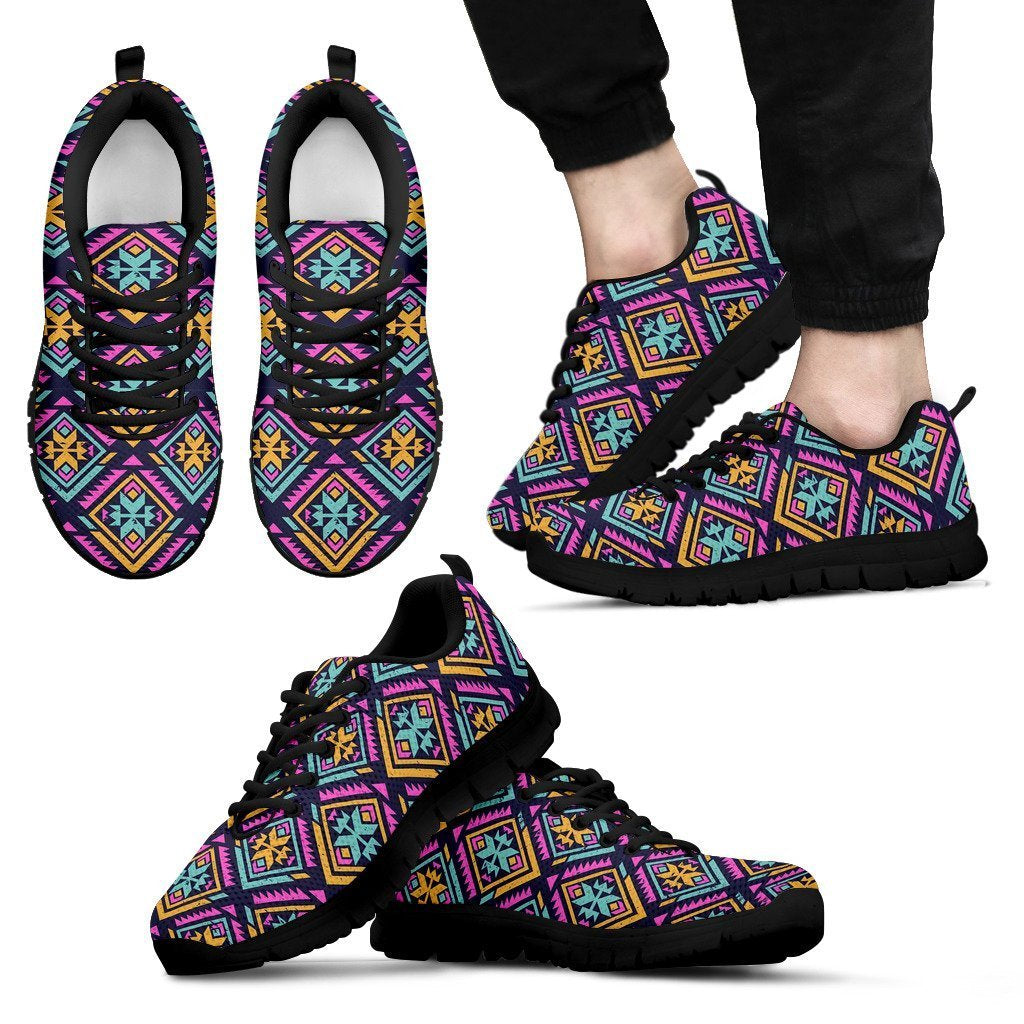 Navajo Indians Aztec Tribal Native American Print Men Shoes Sneakers-grizzshop