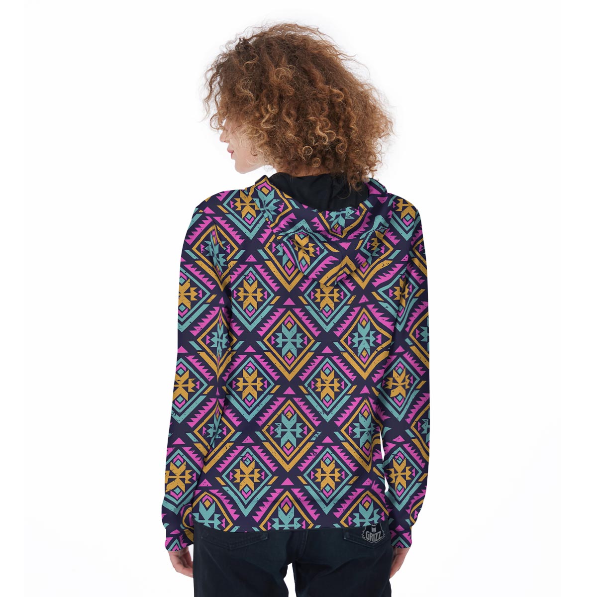 Navajo Indians Aztec Tribal Native American Print Women Zip Up Hoodies-grizzshop