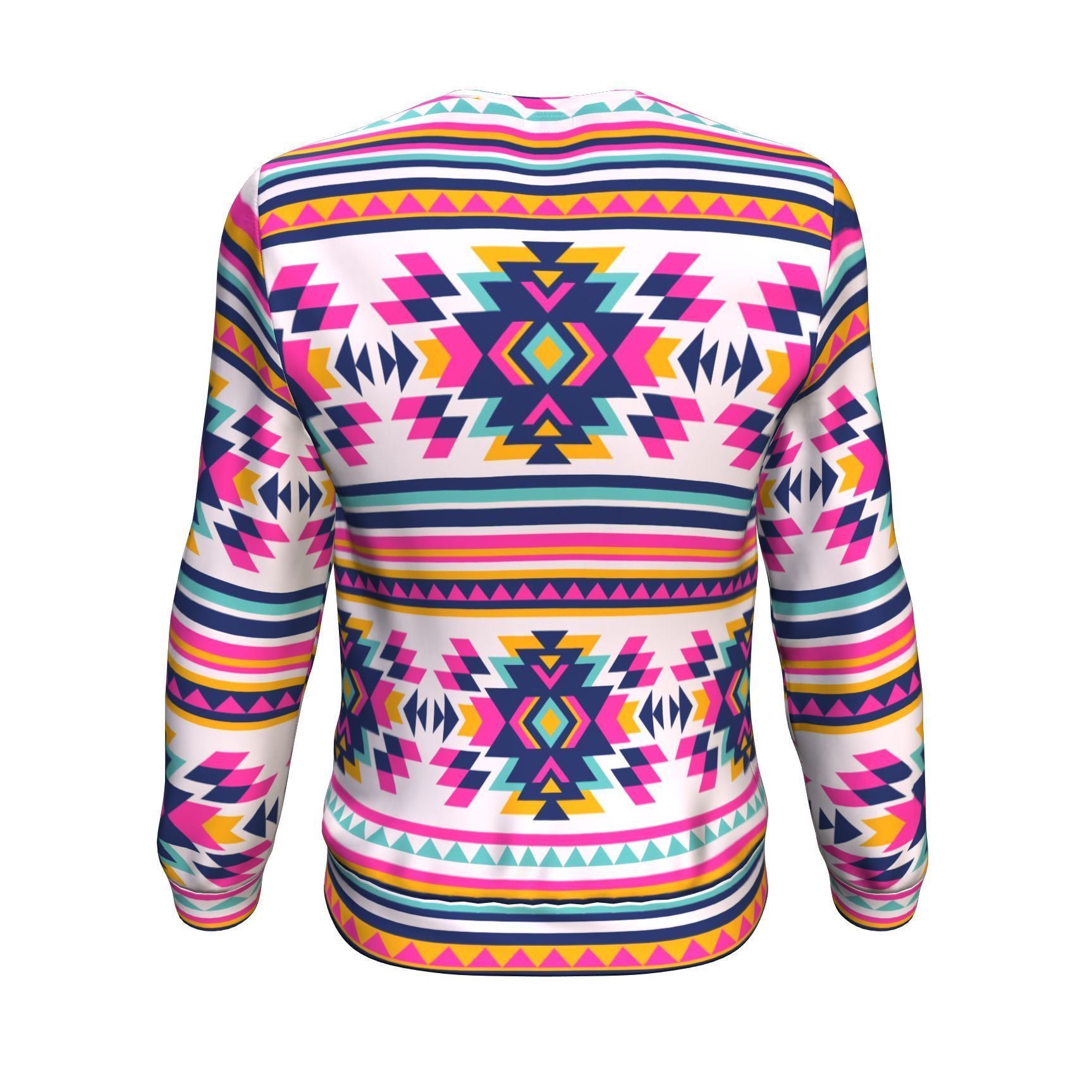 Navajo Native American Indians Aztec Tribal Print Men Crew Neck Sweatshirt-grizzshop