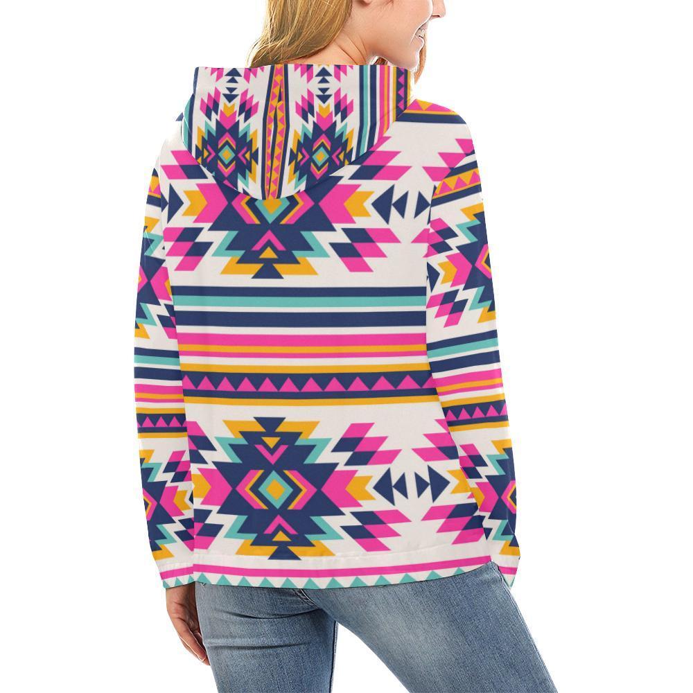 Navajo Native American Indians Aztec Tribal Print Women Pullover Hoodies -grizzshop