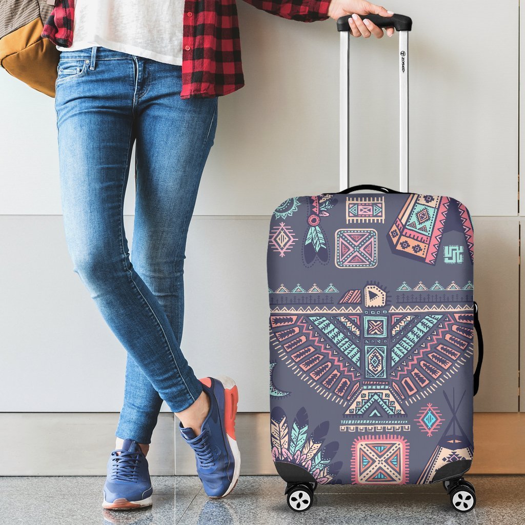 Navajo Native Aztec Indians American Tribal Print Elastic Luggage Cover-grizzshop