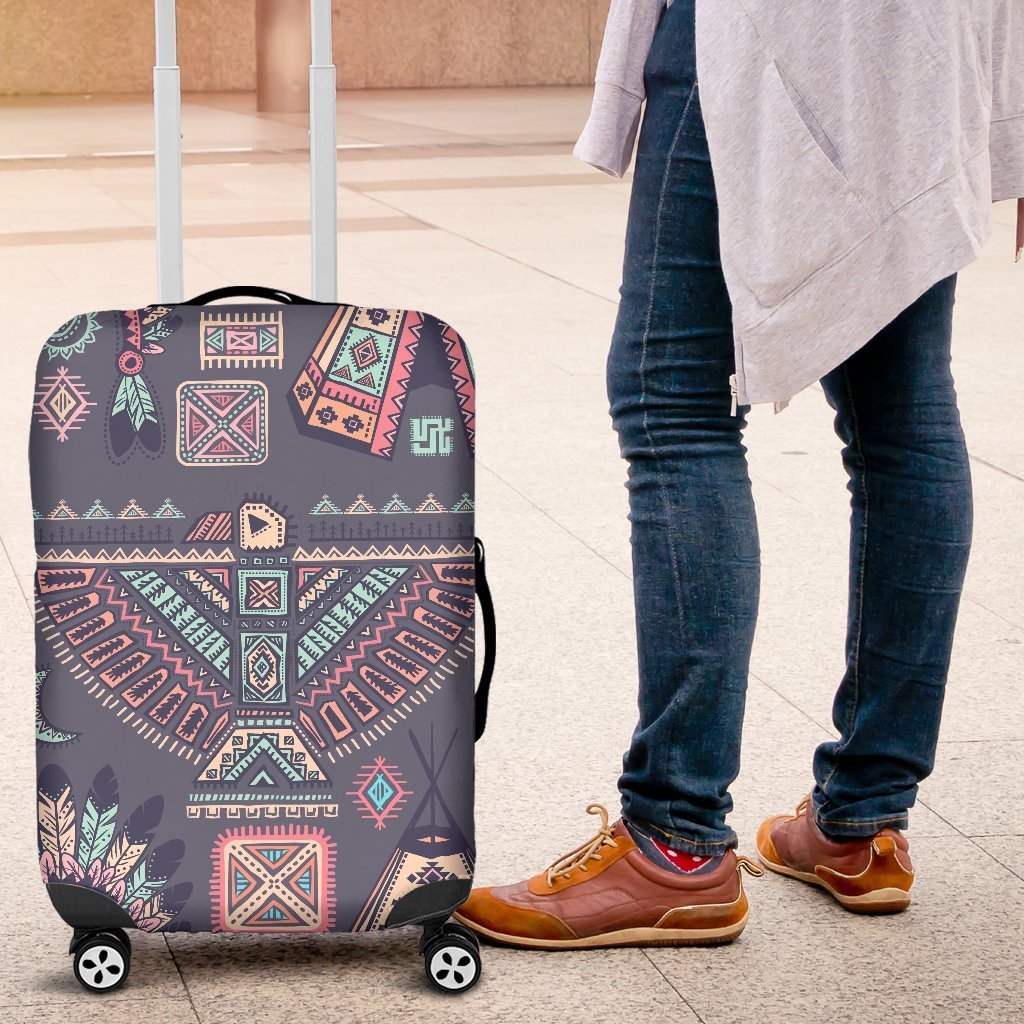 Navajo Native Aztec Indians American Tribal Print Elastic Luggage Cover-grizzshop