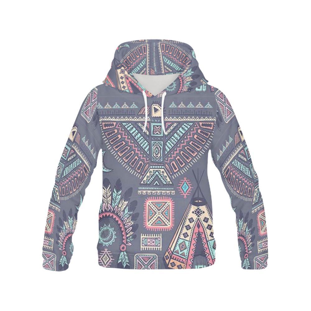 Navajo Native Aztec Indians American Tribal Print Men Pullover Hoodie-grizzshop