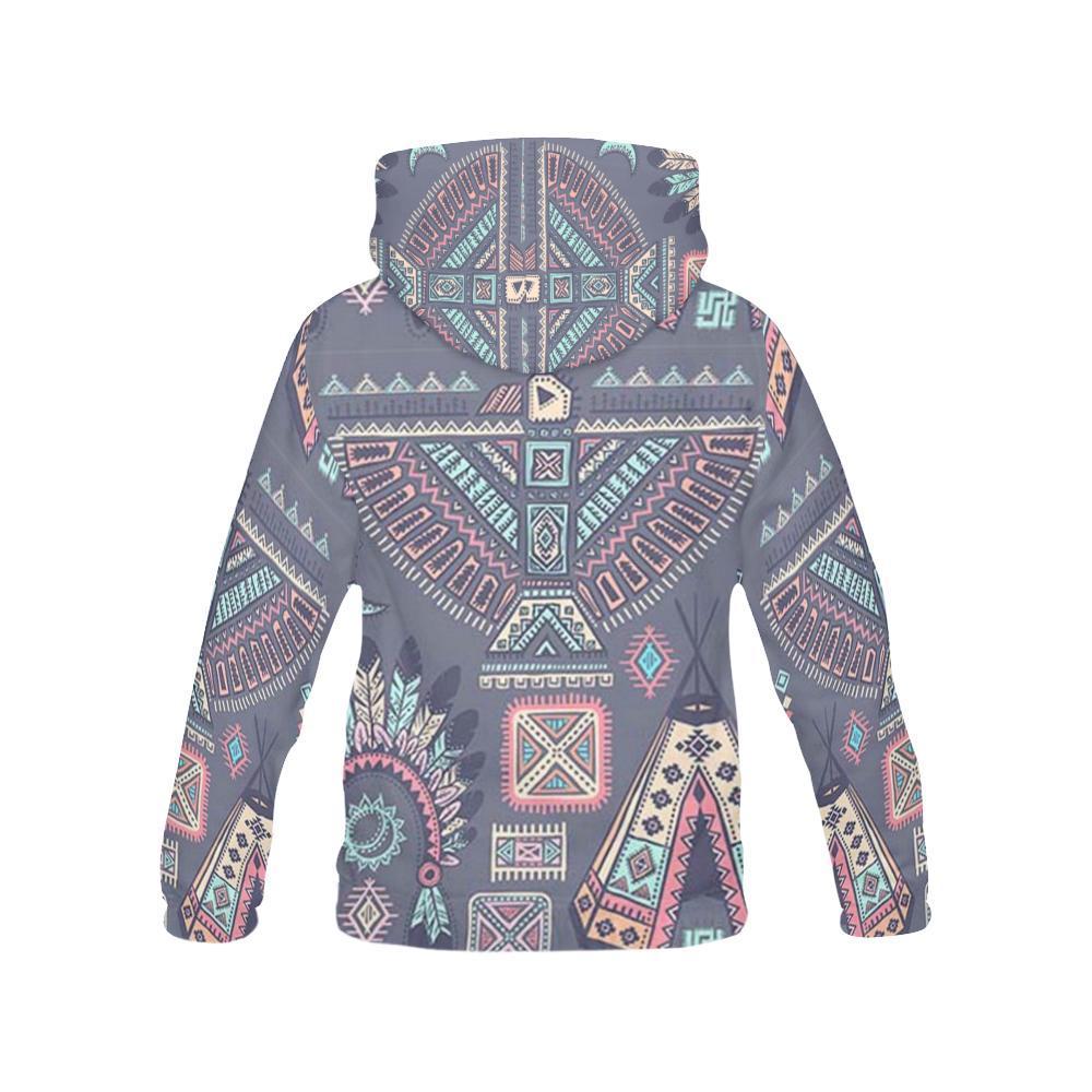 Navajo Native Aztec Indians American Tribal Print Men Pullover Hoodie-grizzshop