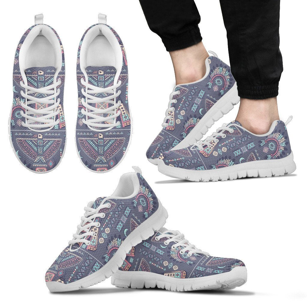 Navajo Native Aztec Indians American Tribal Print Men Shoes Sneakers-grizzshop