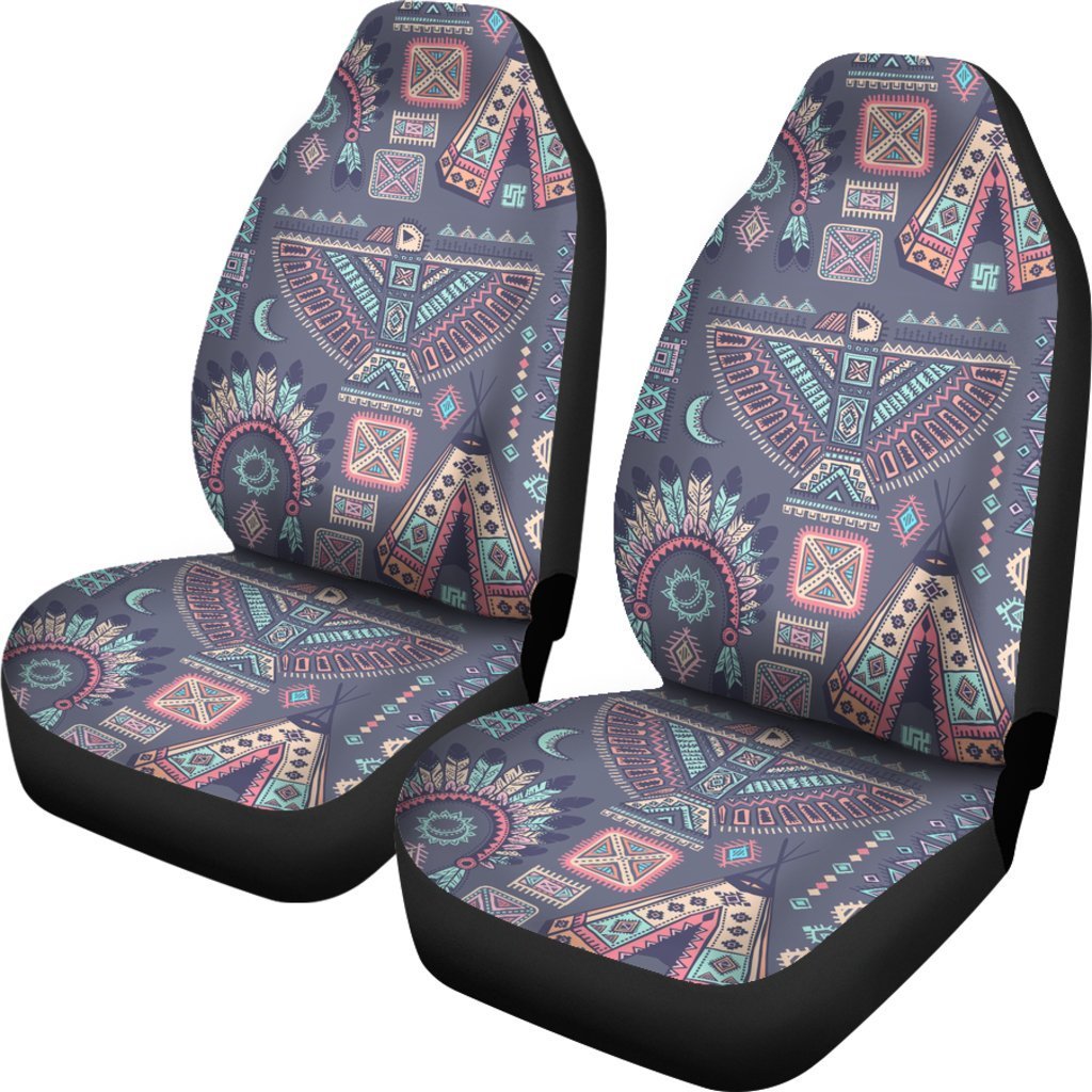 Navajo Native Aztec Indians American Tribal Print Universal Fit Car Seat Cover-grizzshop