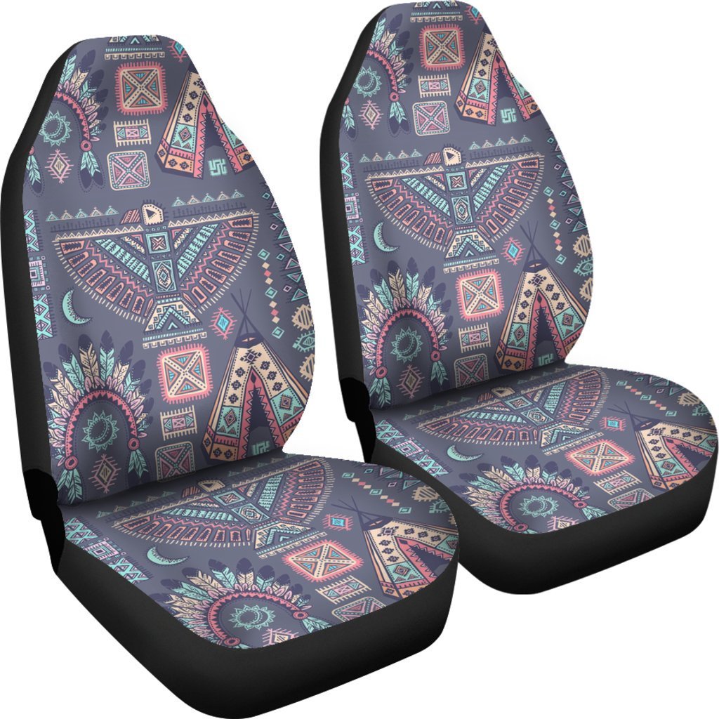 Navajo Native Aztec Indians American Tribal Print Universal Fit Car Seat Cover-grizzshop