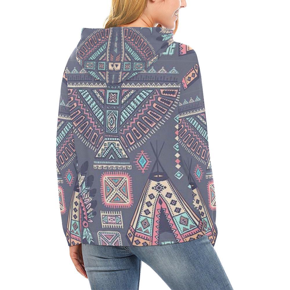 Navajo Native Aztec Indians American Tribal Print Women Pullover Hoodies-grizzshop