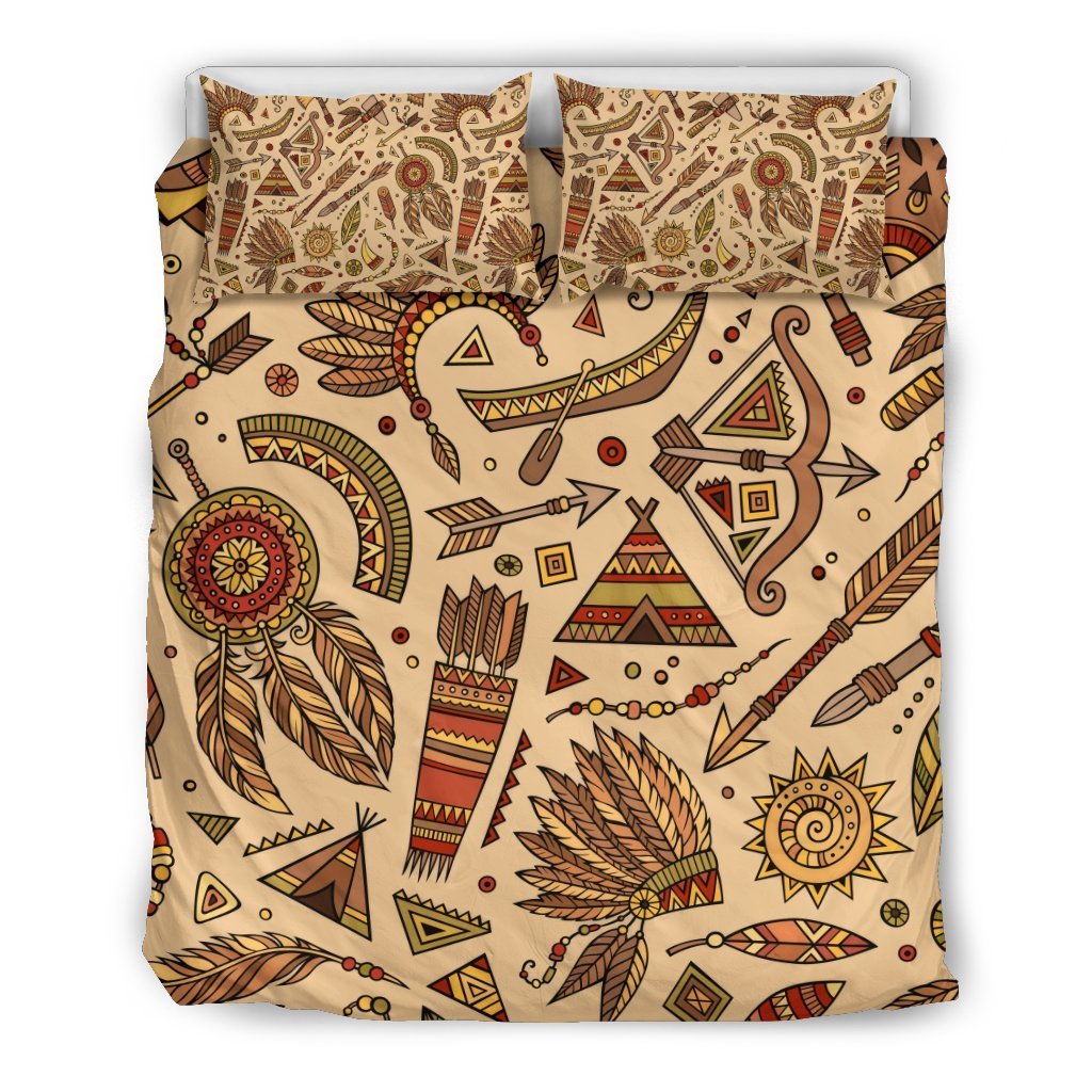 Navajo Tribal Aztec Native Indians American Print Duvet Cover Bedding Set-grizzshop