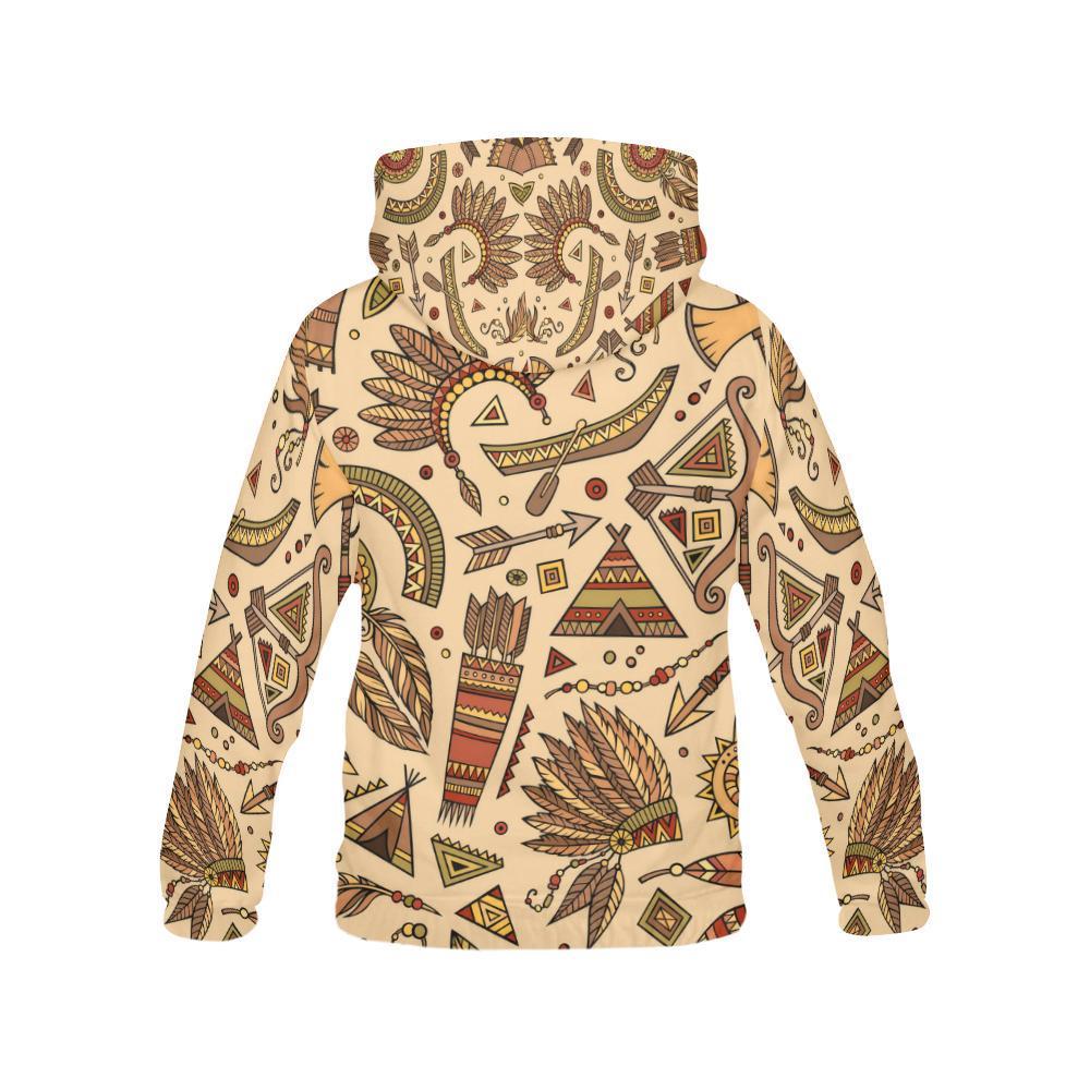 Navajo Tribal Aztec Native Indians American Print Men Pullover Hoodie-grizzshop