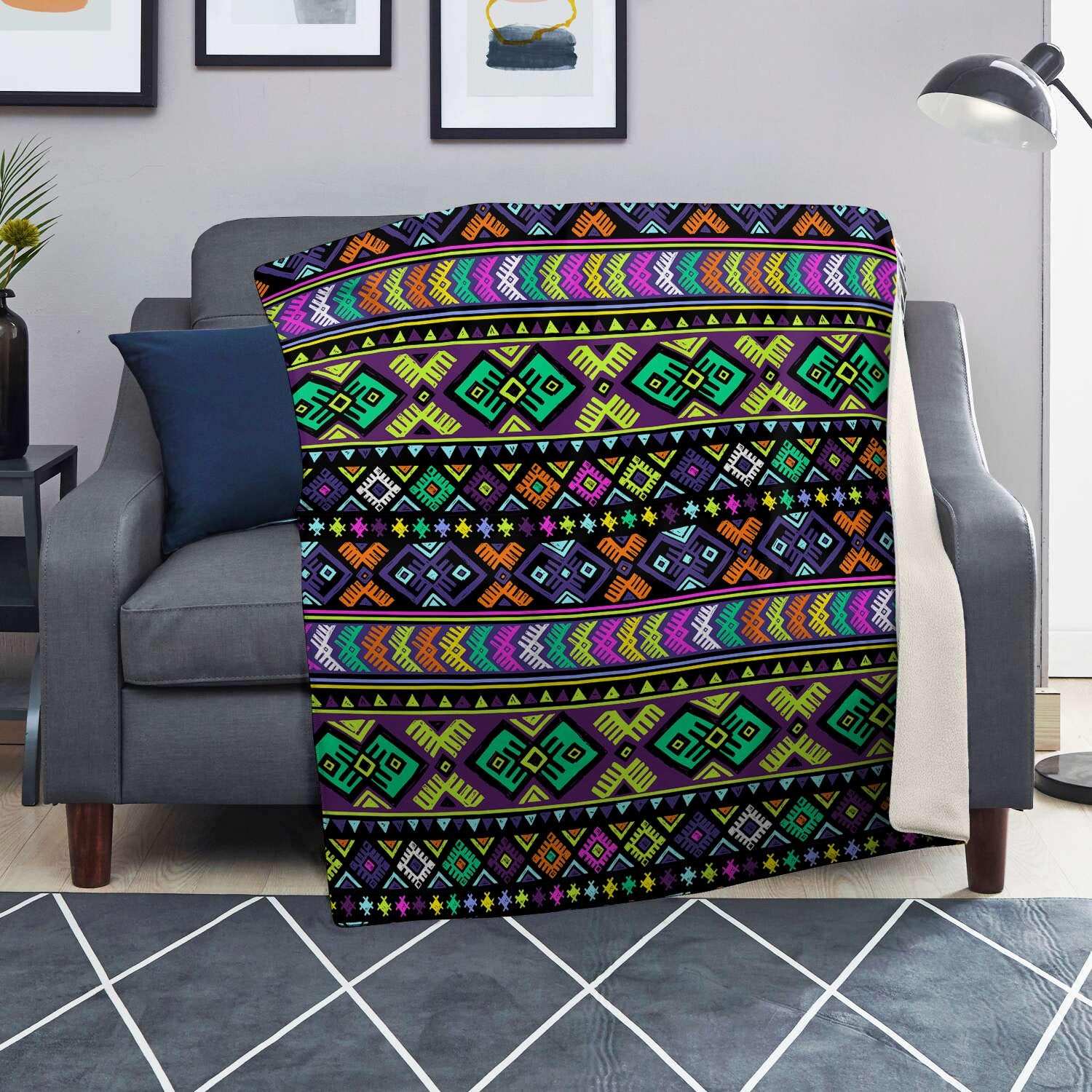 Navojo Aztec Print Blanket-grizzshop