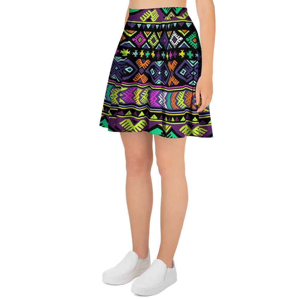 Navojo Aztec Print Women's Skirt-grizzshop