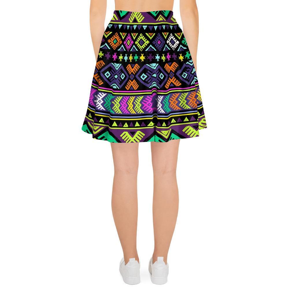 Navojo Aztec Print Women's Skirt-grizzshop