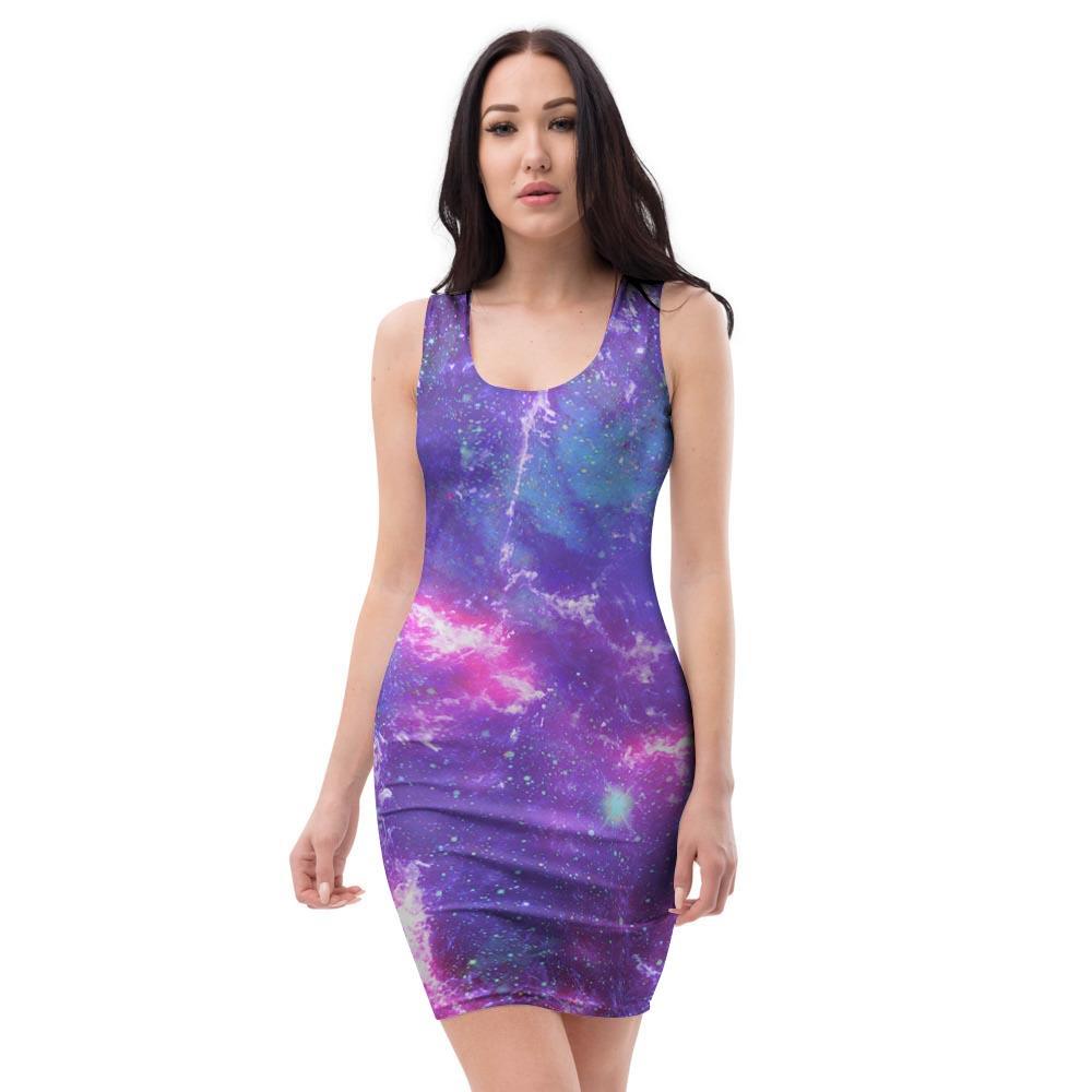 Nebula Galaxy Space Bodycon Dress-grizzshop