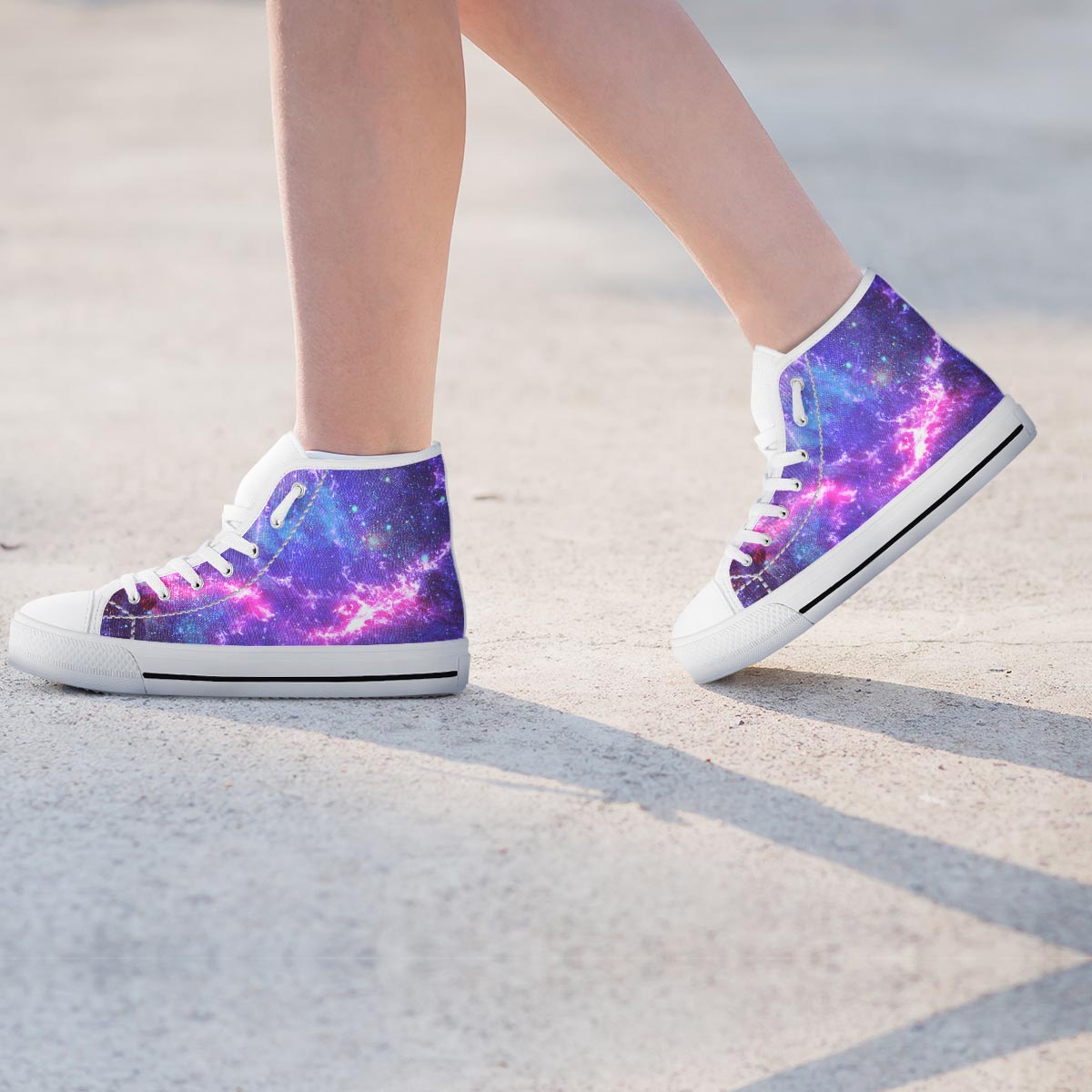 Nebula Galaxy Space Women's High Top Shoes-grizzshop