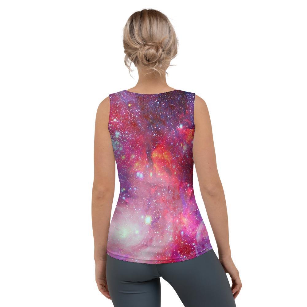 Nebula Red Galaxy Space Women's Tank Top-grizzshop