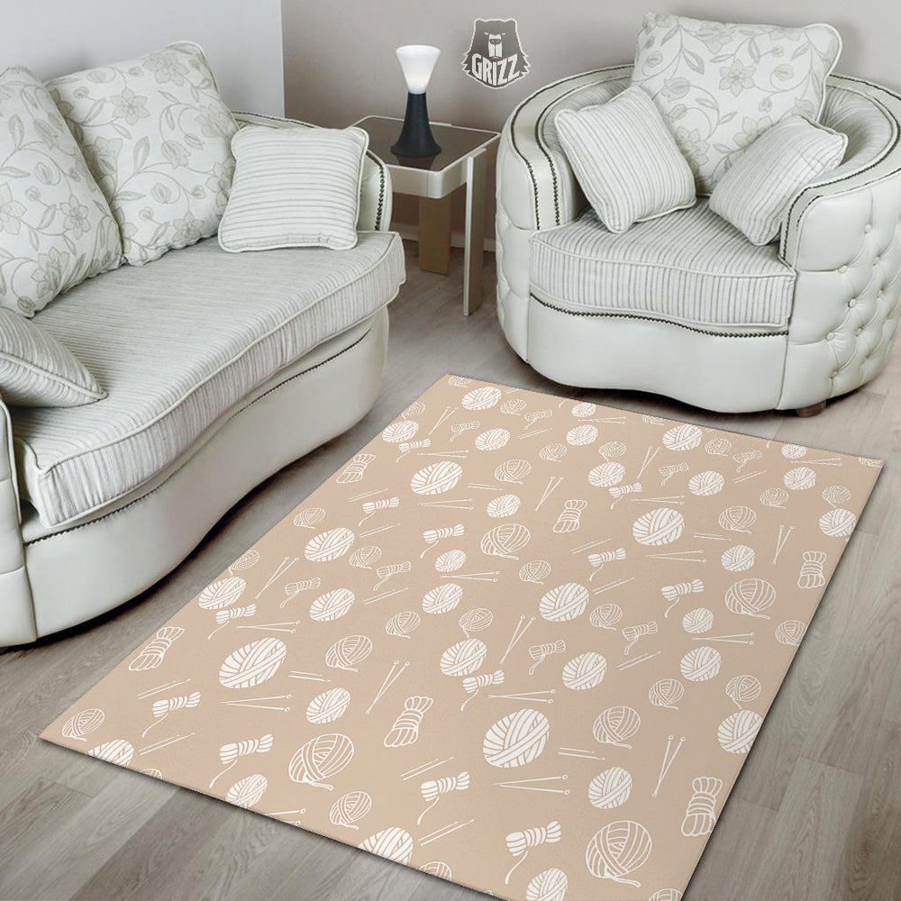 Needle And Yarn Print Pattern Floor Mat-grizzshop