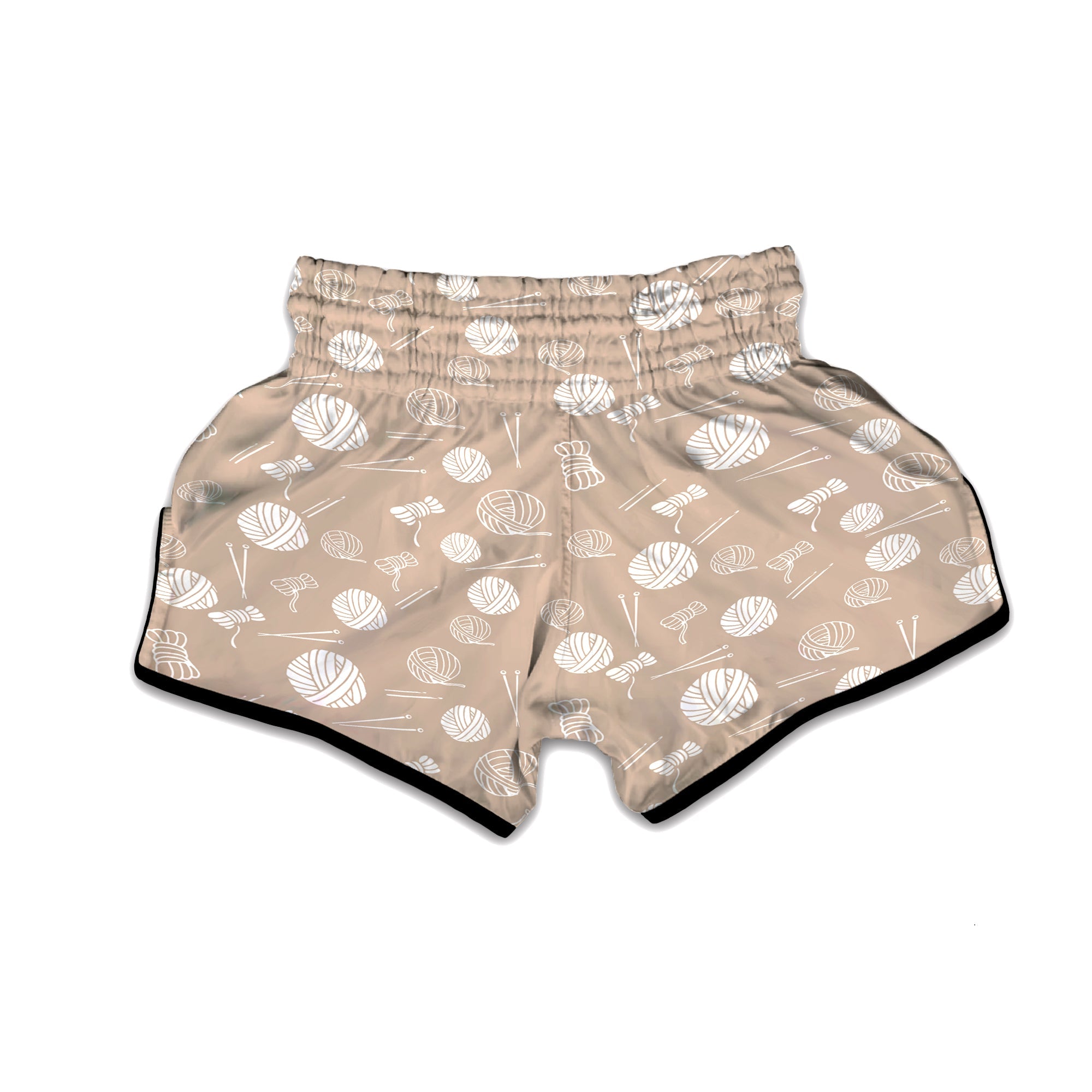 Needle And Yarn Print Pattern Muay Thai Boxing Shorts-grizzshop