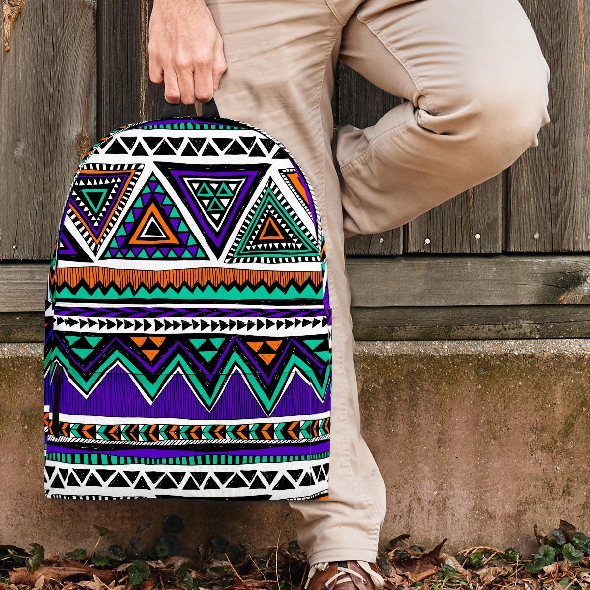 Neon Color Indian Aztec Doodle Backpack-grizzshop