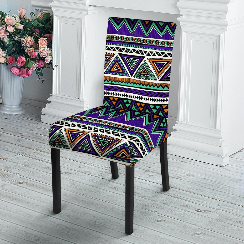 Neon Color Indian Aztec Doodle Chair Cover-grizzshop