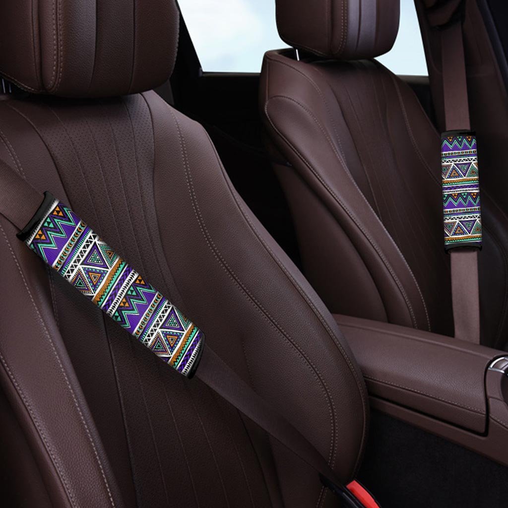 Neon Color Indian Aztec Doodle Seat Belt Cover-grizzshop