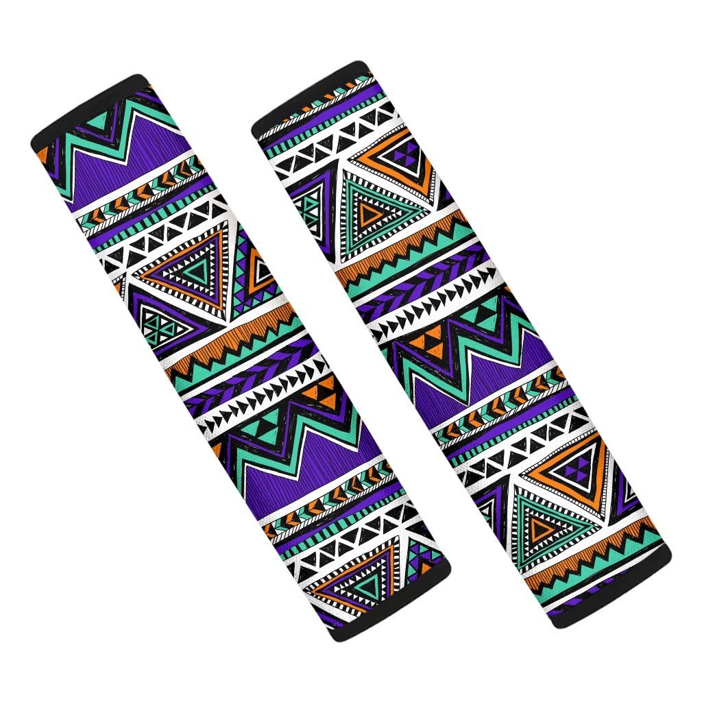 Neon Color Indian Aztec Doodle Seat Belt Cover-grizzshop