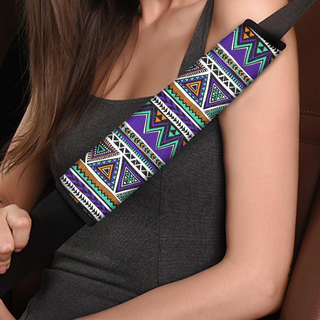 Neon Color Indian Aztec Doodle Seat Belt Cover-grizzshop