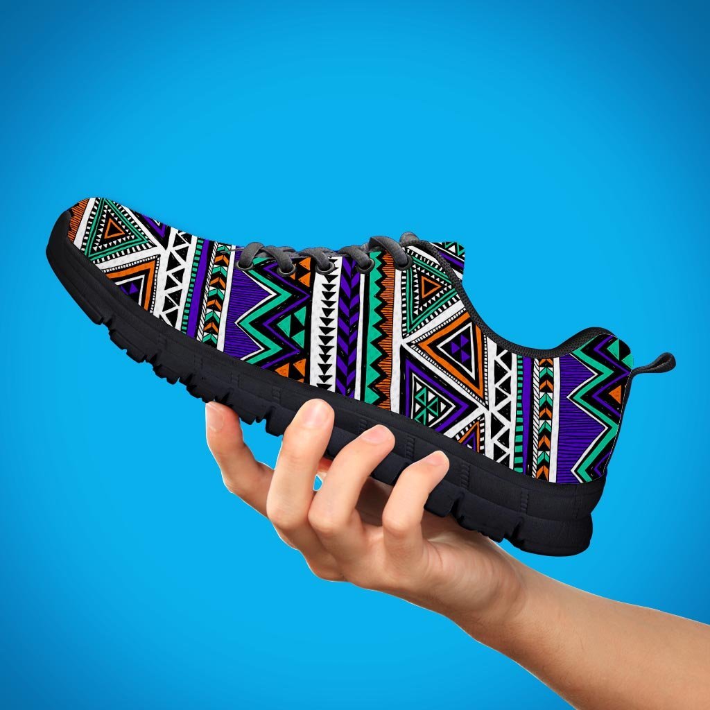 Neon Color Indian Aztec Doodle Women's Sneakers-grizzshop