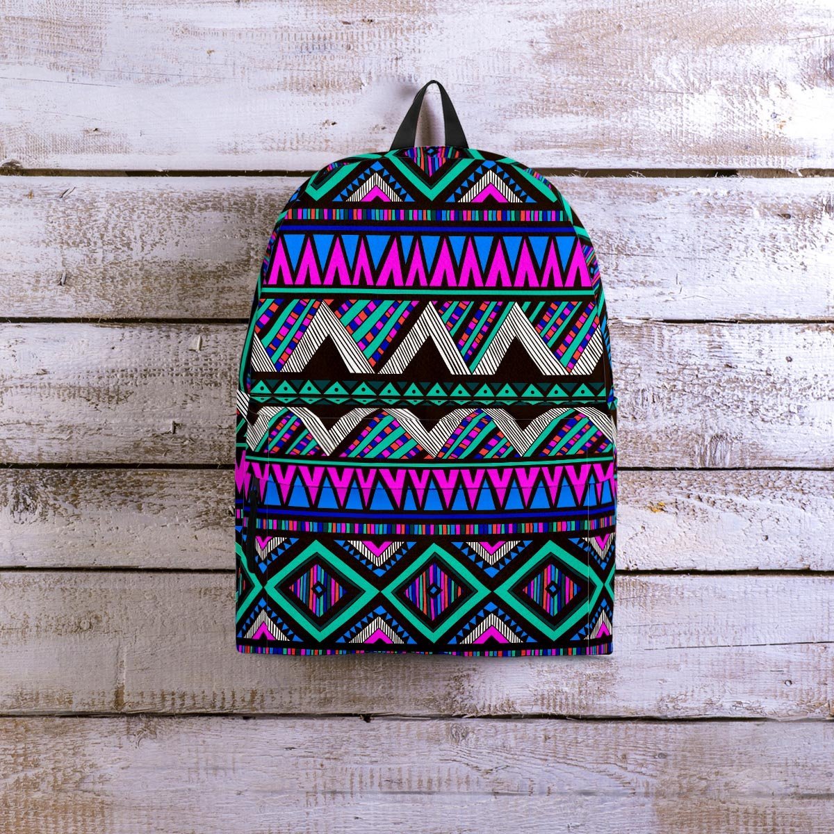 Neon Color Indian Aztec Trippy Backpack-grizzshop