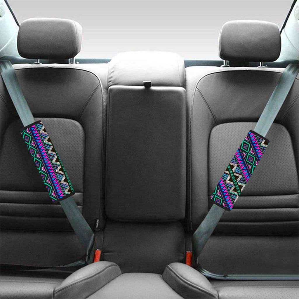 Neon Color Indian Aztec Trippy Seat Belt Cover-grizzshop