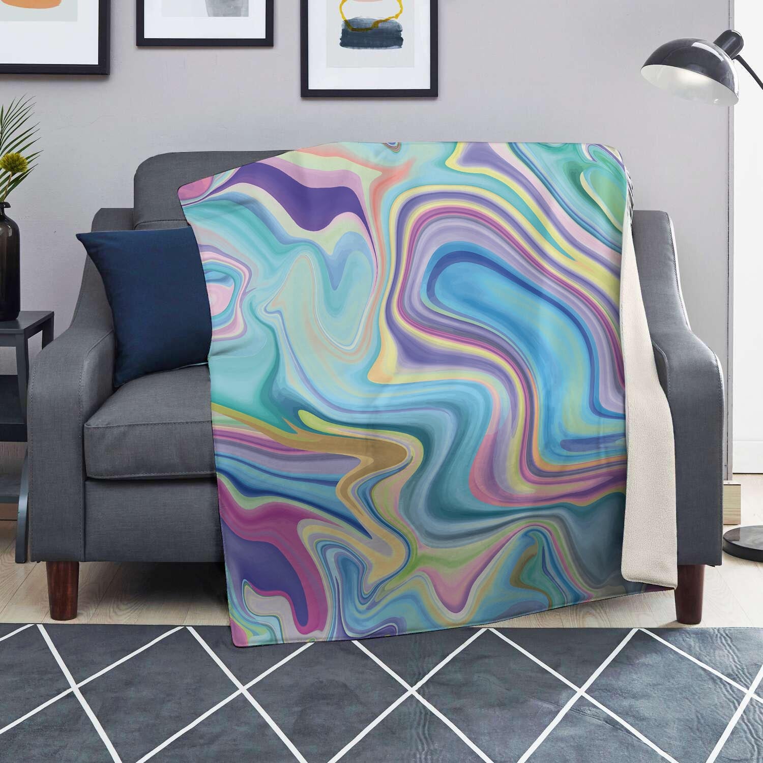 Neon Color Marble Blanket-grizzshop