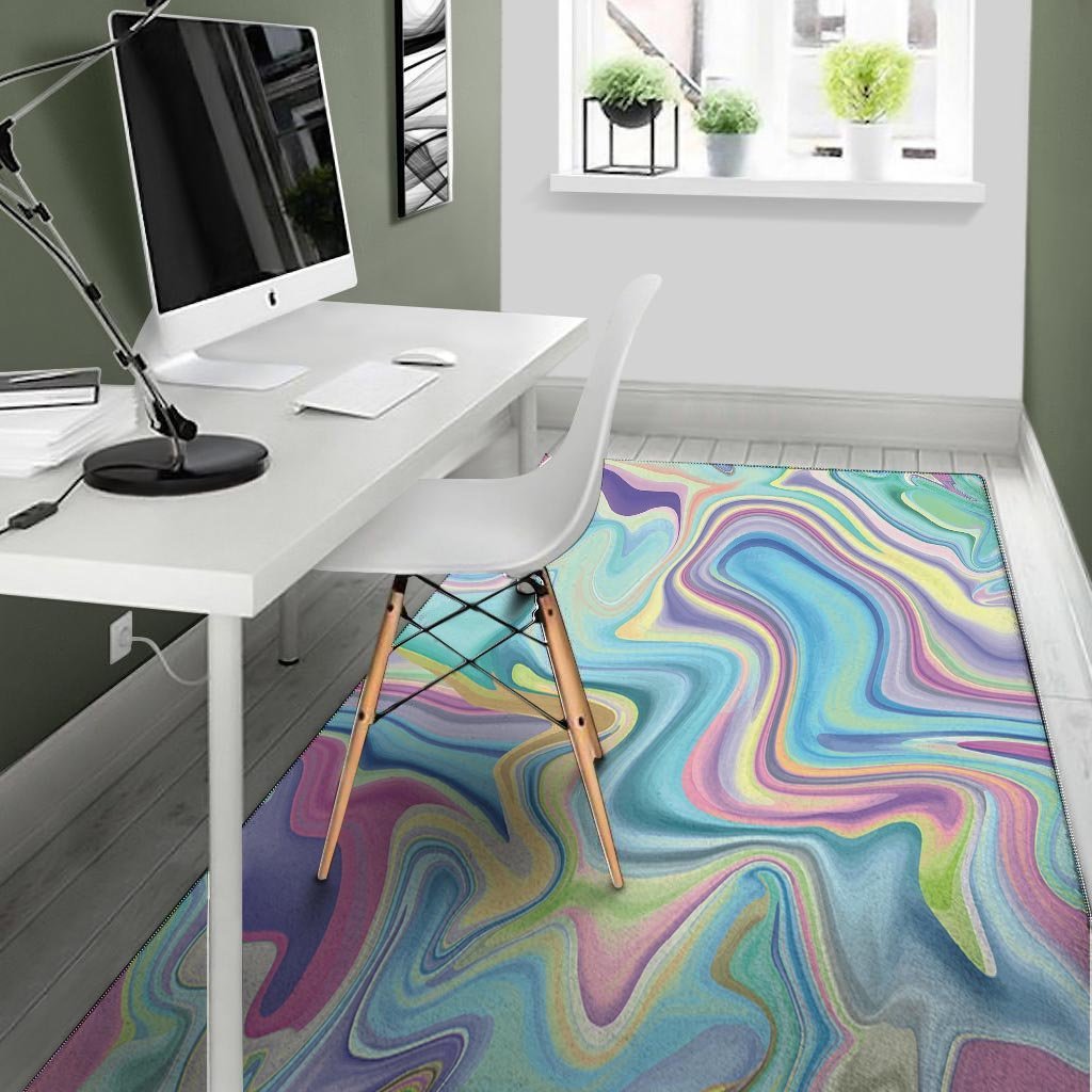 Neon Color Marble Floor Mat-grizzshop