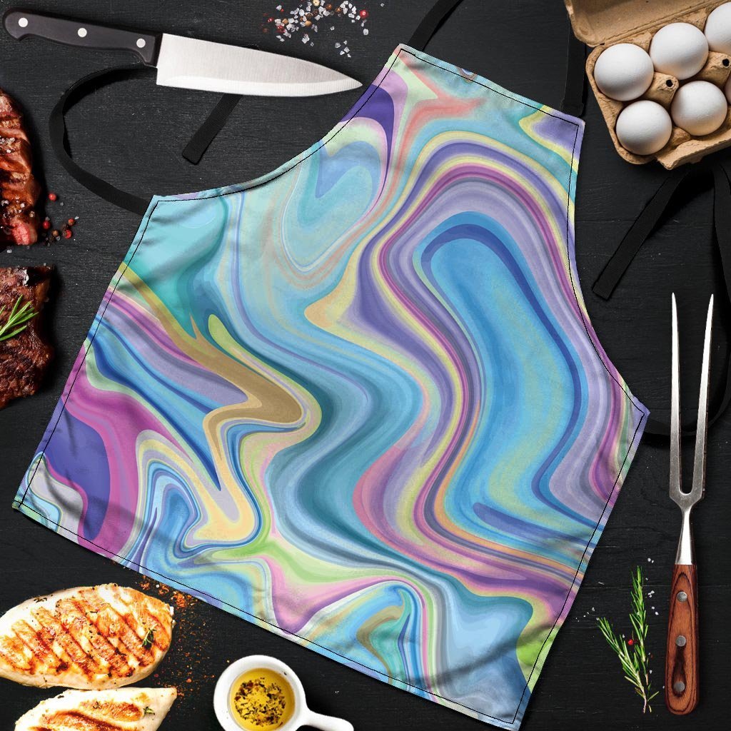 Neon Color Marble Men's Apron-grizzshop