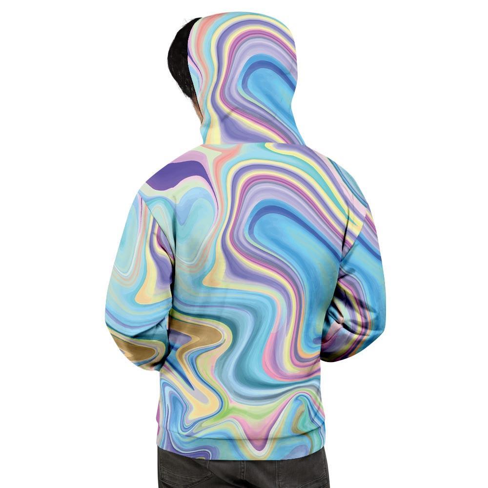 Neon Color Marble Men's Hoodie-grizzshop