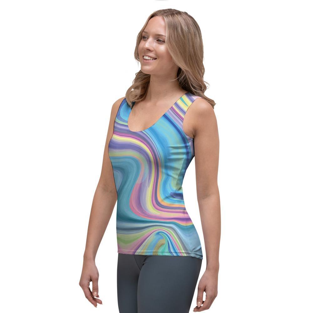 Neon Color Marble Women's Tank Top-grizzshop