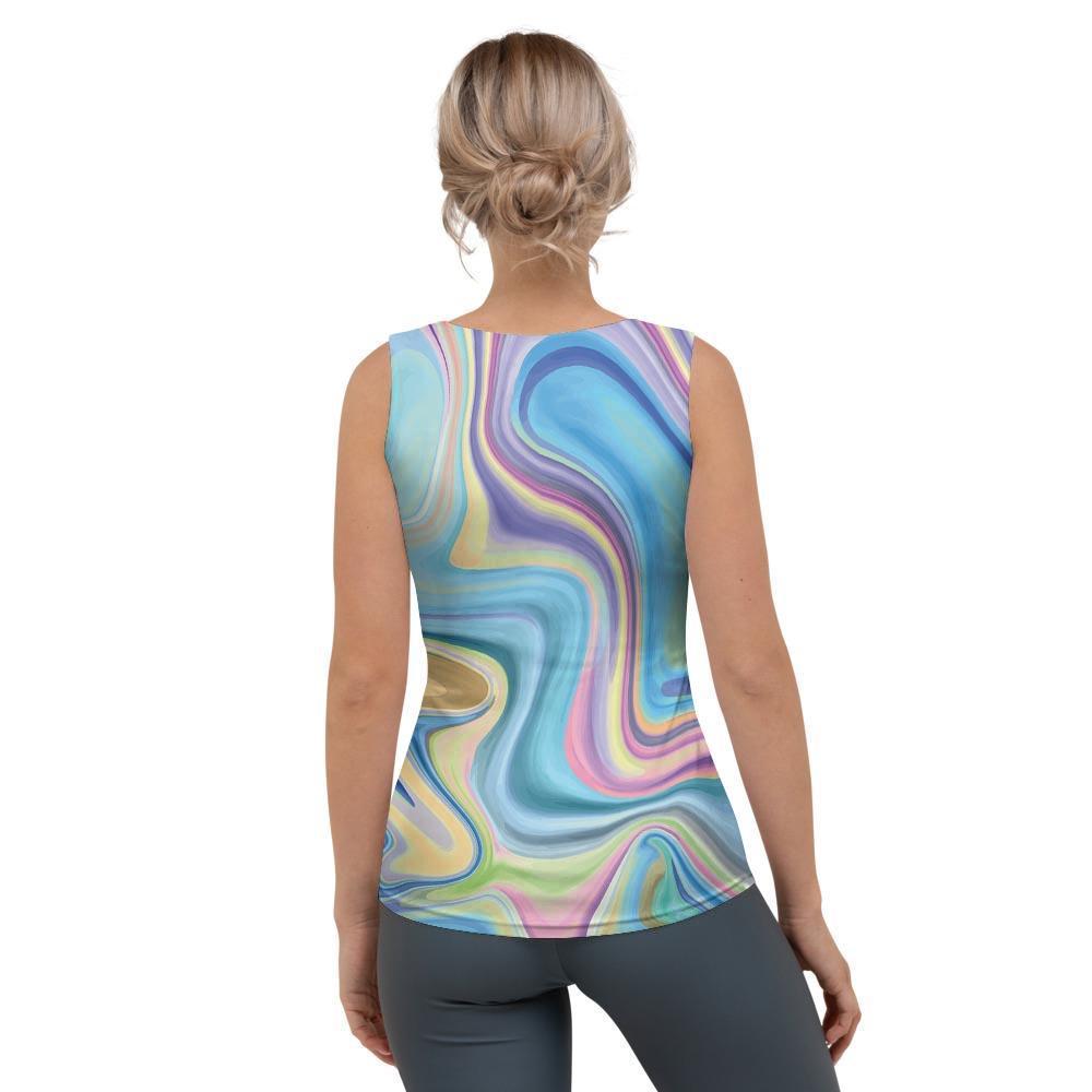 Neon Color Marble Women's Tank Top-grizzshop