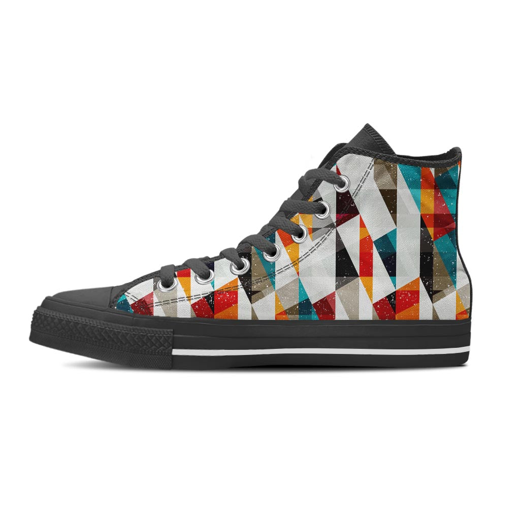 Neon Geometric Women's High Top Shoes-grizzshop