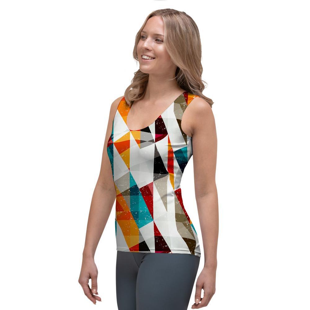 Neon Geometric Women's Tank Top-grizzshop