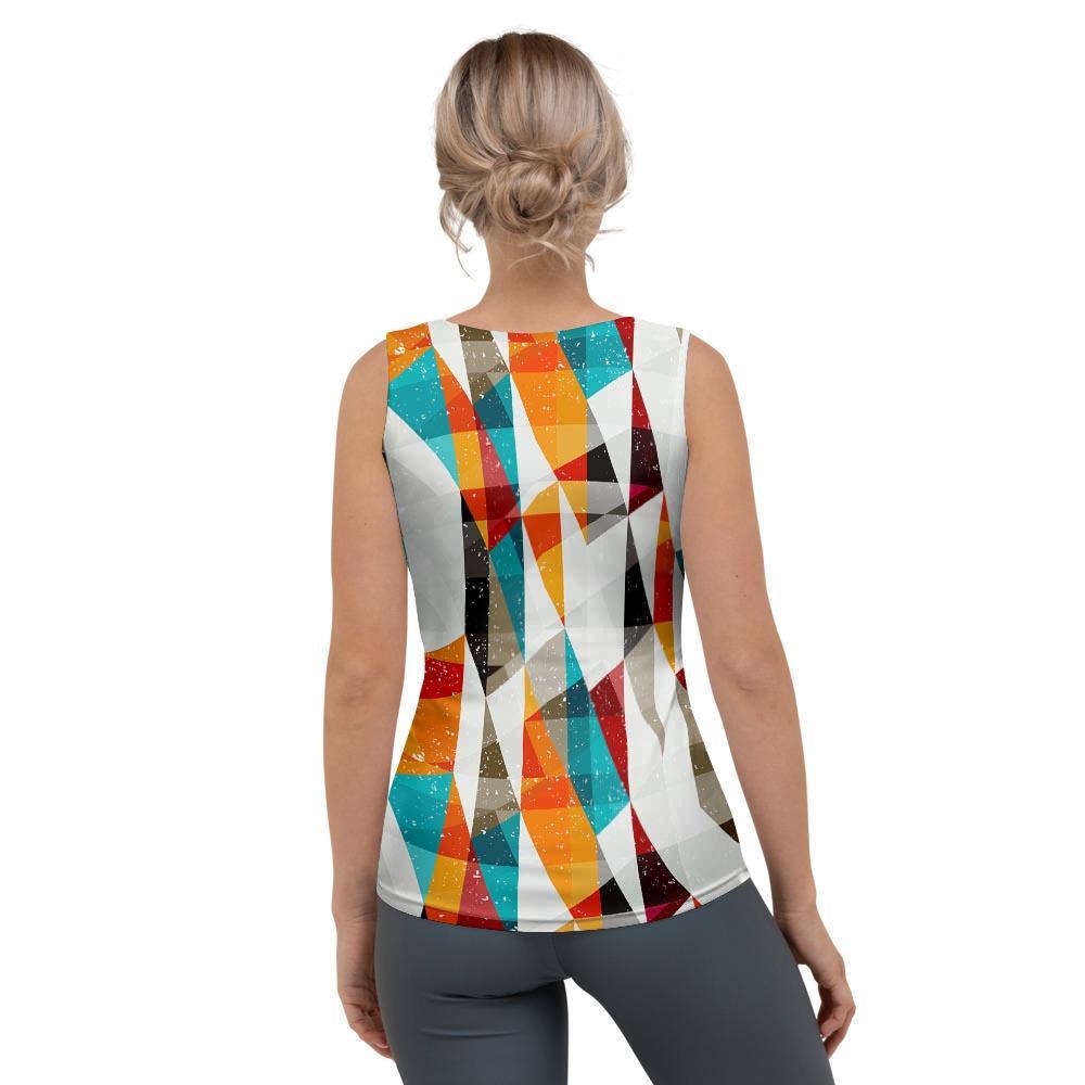 Neon Geometric Women's Tank Top-grizzshop