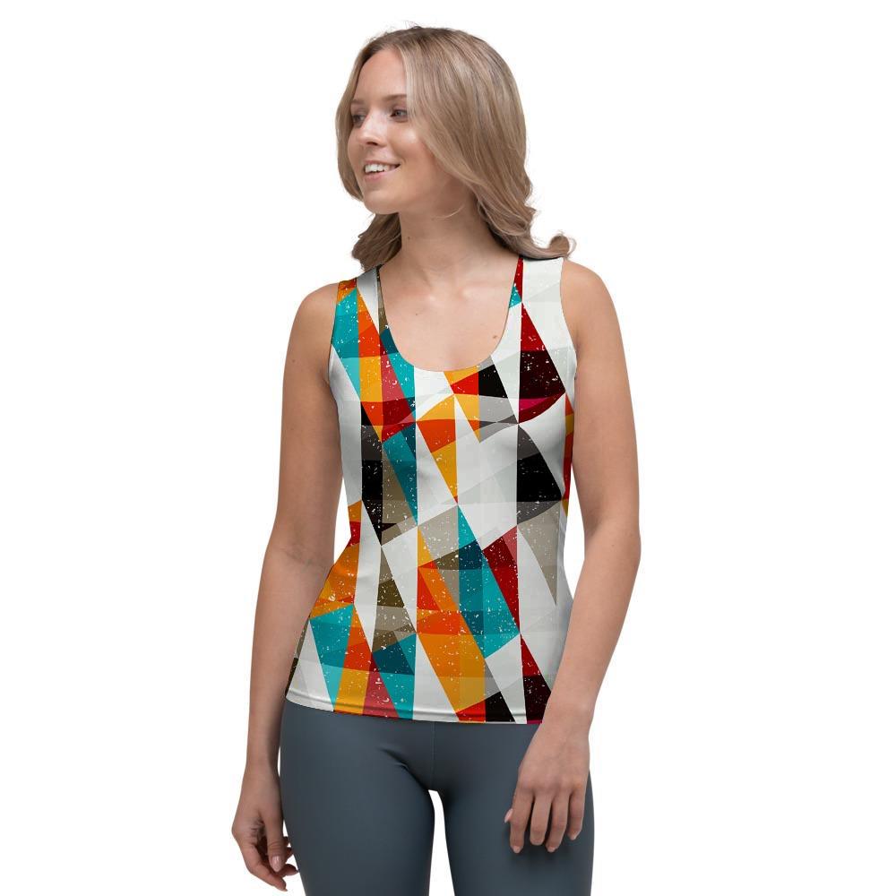 Neon Geometric Women's Tank Top-grizzshop