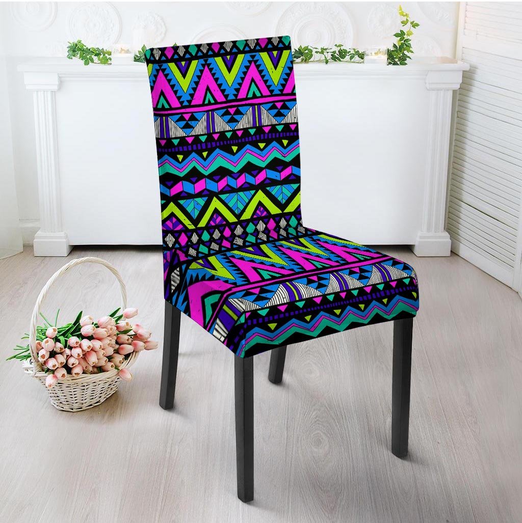 Neon Indian Aztec Doodle Chair Cover-grizzshop