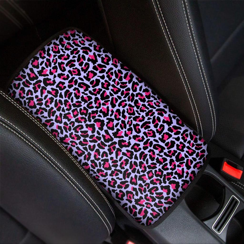 Neon Leopard Car Console Cover-grizzshop