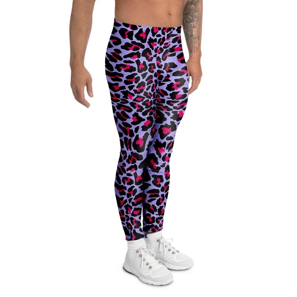 Neon Leopard Men's Leggings-grizzshop