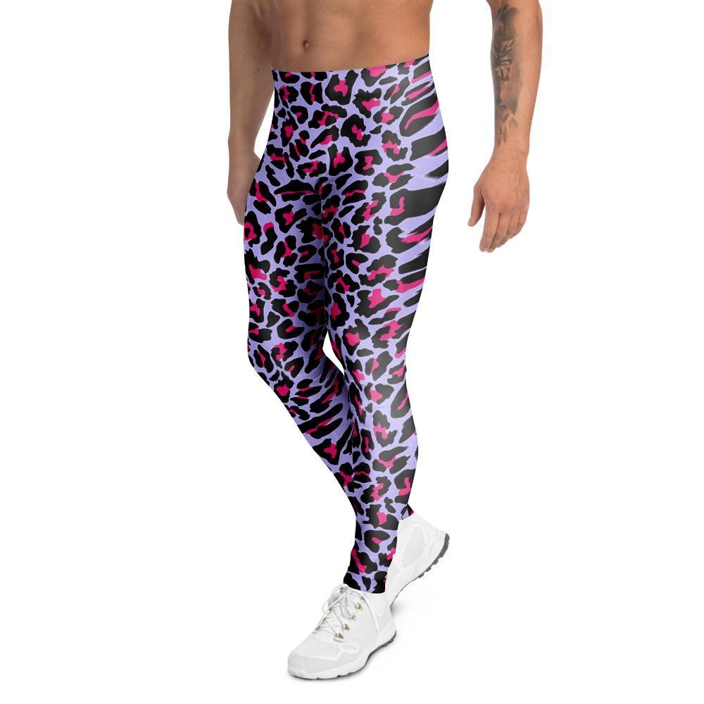 Neon Leopard Men's Leggings-grizzshop