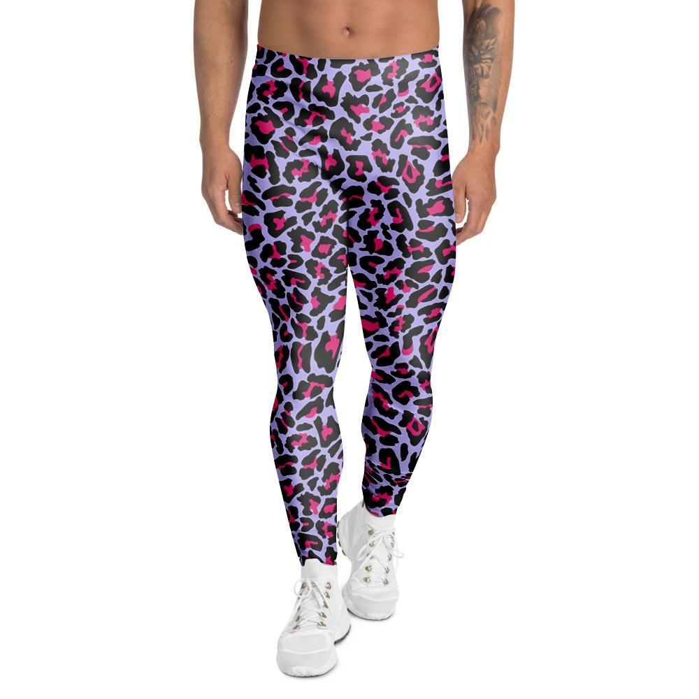 Neon Leopard Men's Leggings-grizzshop
