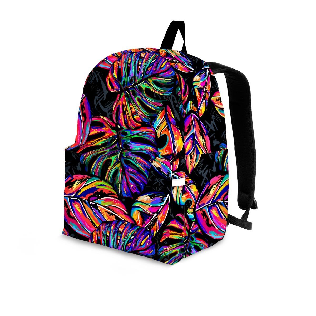 Neon Multicolor Palm Leaf Print Backpack-grizzshop