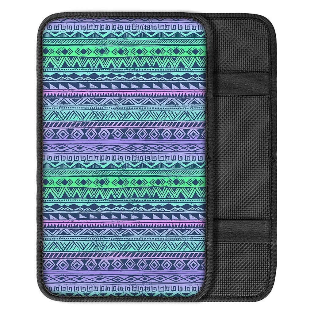 Neon Tribal Aztec Hand Drawn Car Console Cover-grizzshop
