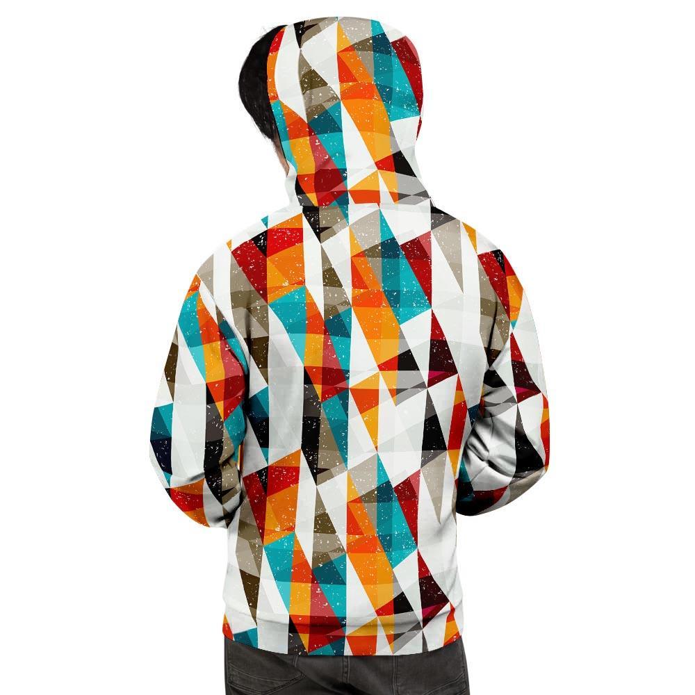 Neon Geometric Men's Hoodie-grizzshop